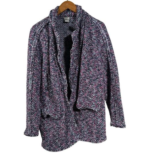 Chico's Jackets & Blazers - Chico’s Women’s Tweed Cool Toned Structured Notched Collar Cardigan Size 2